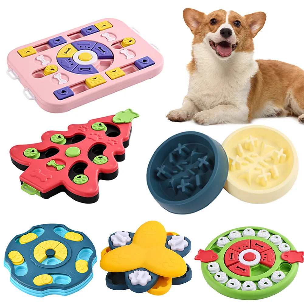 Puppy Slow Feeder Puzzle Bowl Non-Slip Food Dispenser for Dogs and Cats - My Pet Serenity