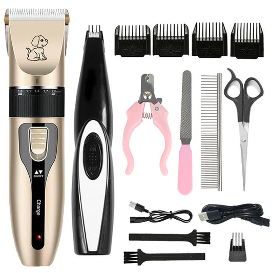 Rechargeable Electric Pet Clipper Kit for Dogs and Cats - Grooming Trimmer - My Pet Serenity