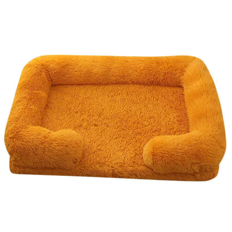 Large Dog Bed Plush Thickened Pad with Removable Cover for Winter - My Pet Serenity