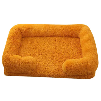 Large Dog Bed Plush Thickened Pad with Removable Cover for Winter - My Pet Serenity