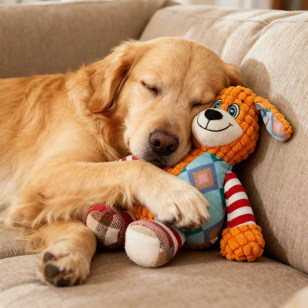 Interactive Plush Cat and Dog Toy with Squeaker - Bite-Resistant Chew - My Pet Serenity