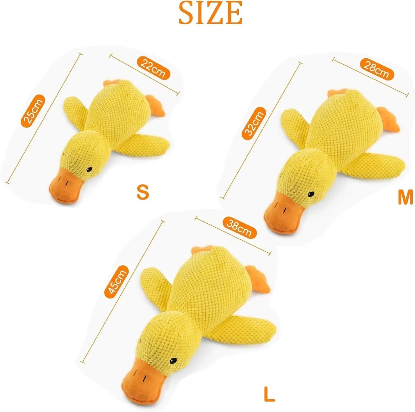 Duck Plush Dog Toy Chew-Resistant Quacking Sound Soft Durable Toy Dogs - My Pet Serenity