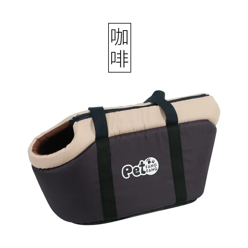 Portable Pet Shoulder Bag: Foldable Breathable Oxford Cloth Carrier - My Pet Serenity