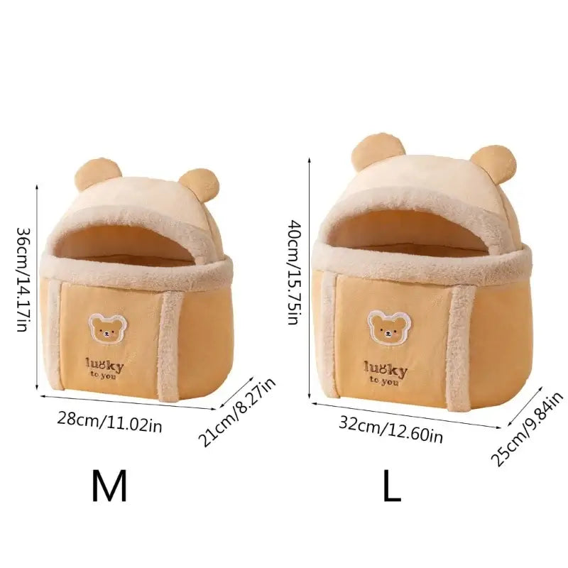 Plush Backpack Carrier for Small Cats and Dogs, Portable Travel - My Pet Serenity
