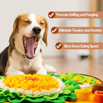 Snuffle Mat for Small/Medium Dogs - Soft Fleece, Squeaky Toy, SlowFeed - My Pet Serenity
