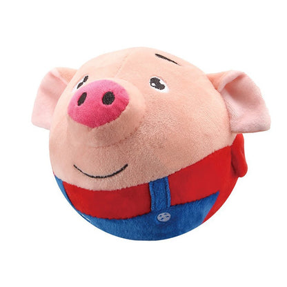 Plush Automatic Bouncing Dog Toy, Bite-Resistant Squeaky for Small Dog - My Pet Serenity