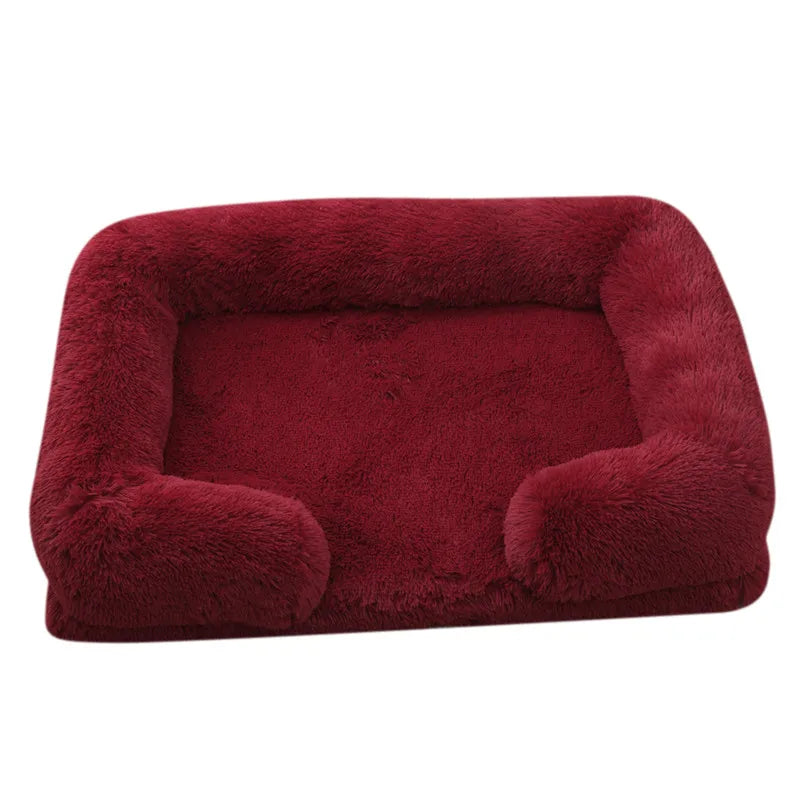 Large Dog Bed Plush Thickened Pad with Removable Cover for Winter - My Pet Serenity
