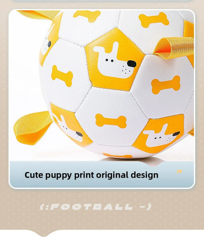 Dog Training Soccer Ball Toy Inflatable Chew-Resistant Squeaky - My Pet Serenity