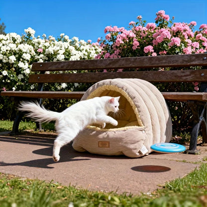 Winter Warm Cat Bed Nest - Soft Thick Cat Cave Pet Sleep Bed - My Pet Serenity