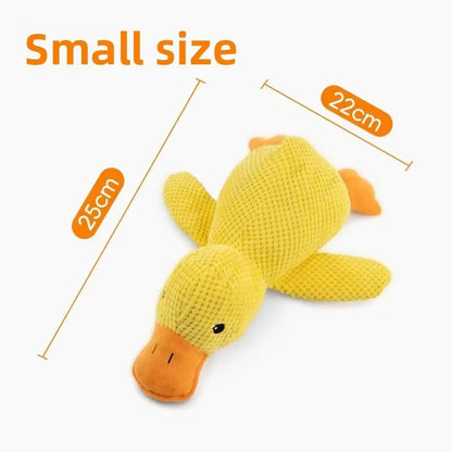 Dog Plush Calming Duck Squeaky Toy - Durable Puppy Sleep Companion - My Pet Serenity