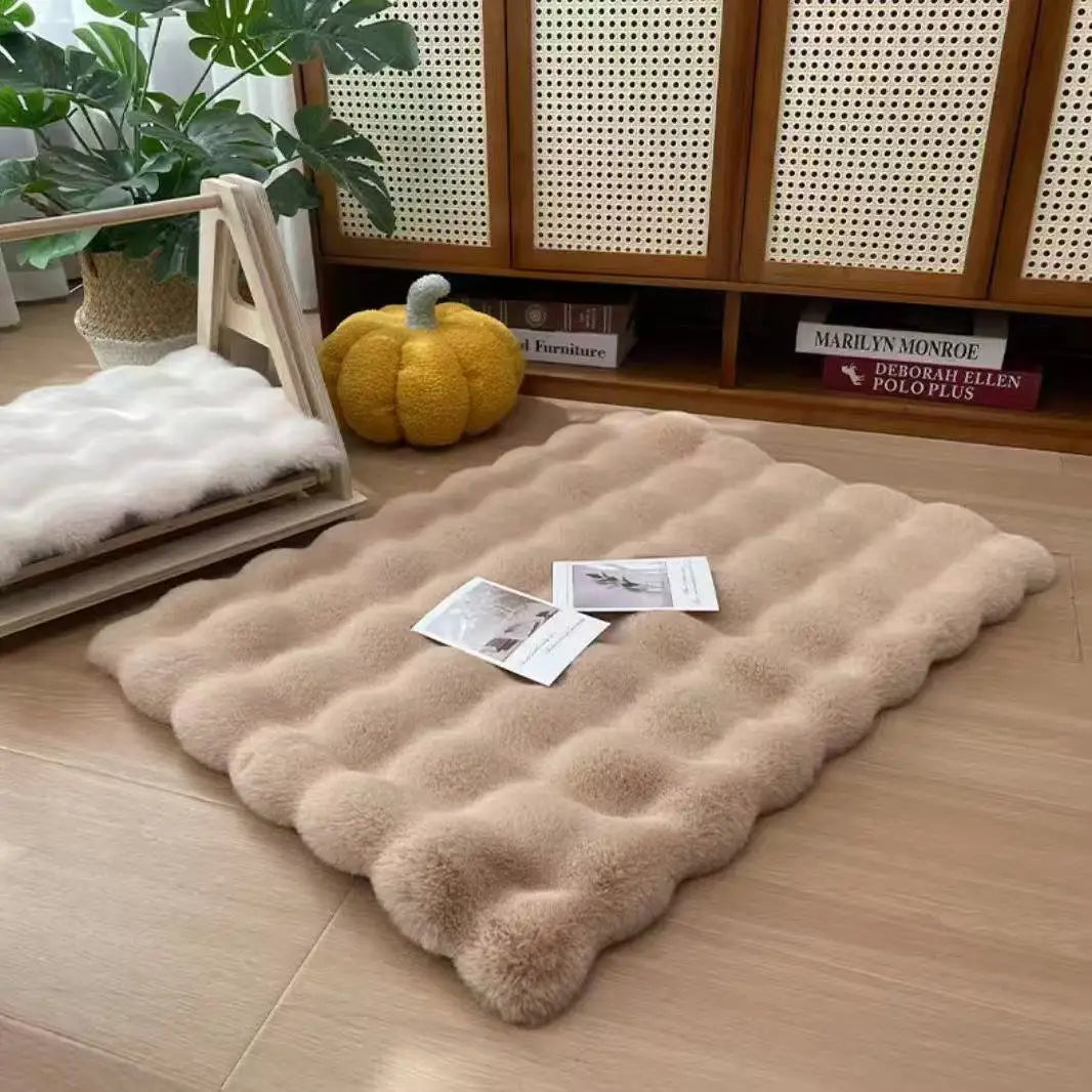 Winter Bubble Fleece Pet Sleeping Pad 50x70cm for Cats and Dogs - My Pet Serenity