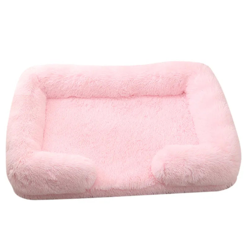 Large Dog Bed Plush Thickened Pad with Removable Cover for Winter - My Pet Serenity