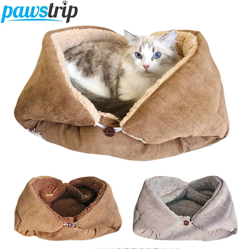 Warm Thick Cat Bed, Foldable Pet Mat for Cats and Small Dogs, Indoor - My Pet Serenity