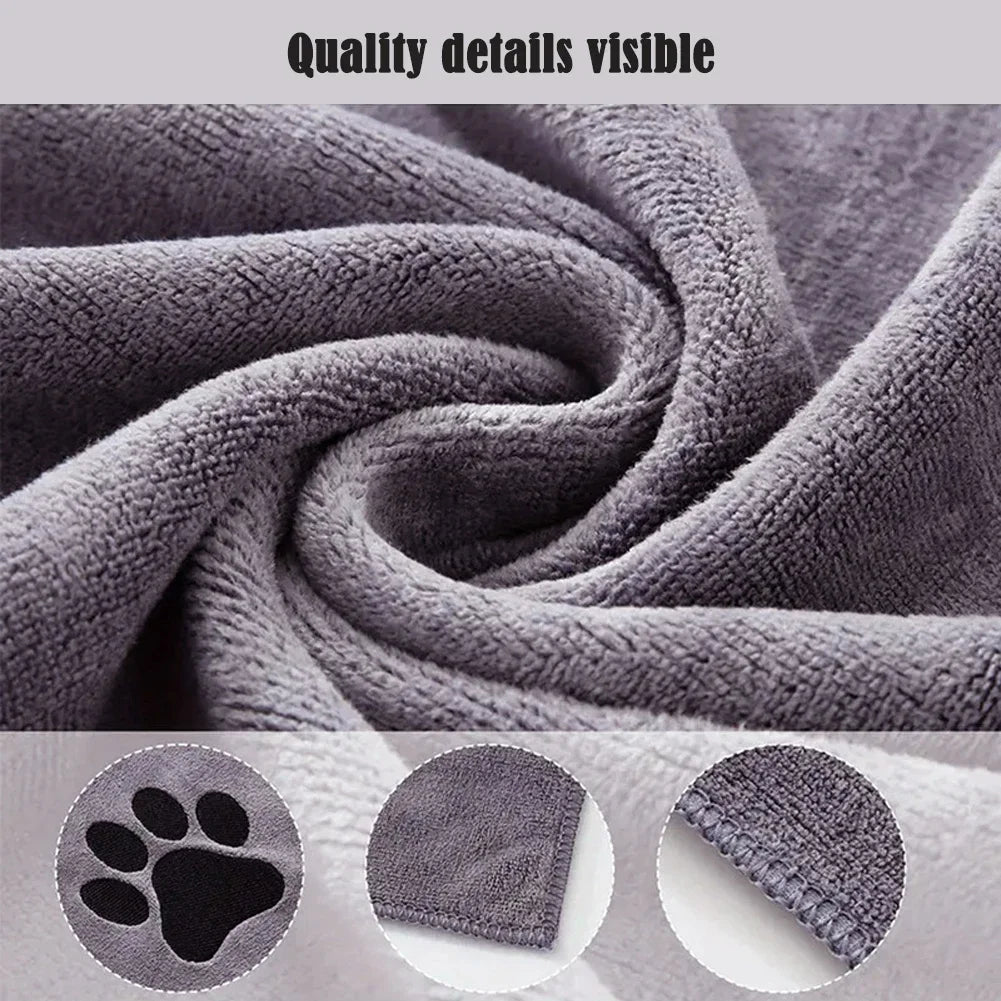 Pet Bath Towel for Dogs and Cats - Quick-Drying, Soft, Absorbent - My Pet Serenity