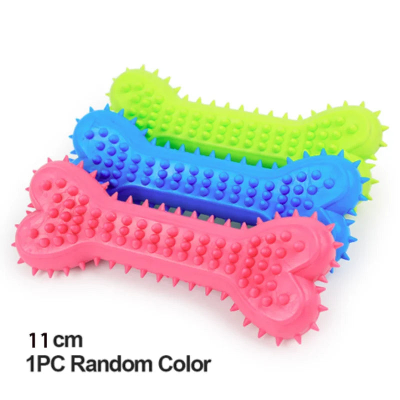 Soft Rubber Bone Chew Toy for Small Dogs - Bite-Resistant Teeth - My Pet Serenity