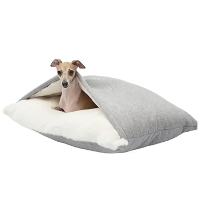 Large dog bed with removable cover, warm kennel and blanket - My Pet Serenity