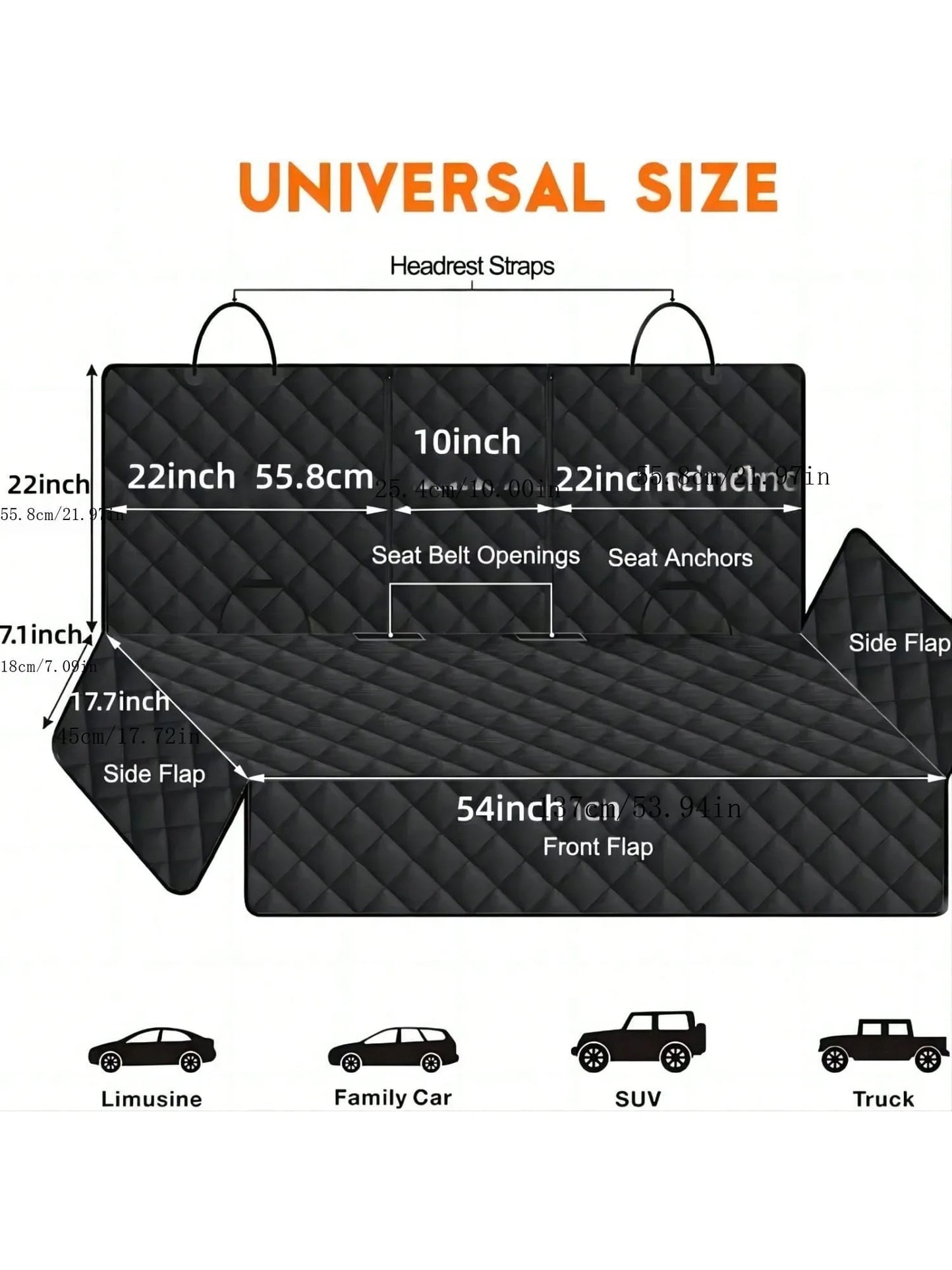 Waterproof Dog Car Seat Cover with Middle Seat Armrest for Travel - My Pet Serenity