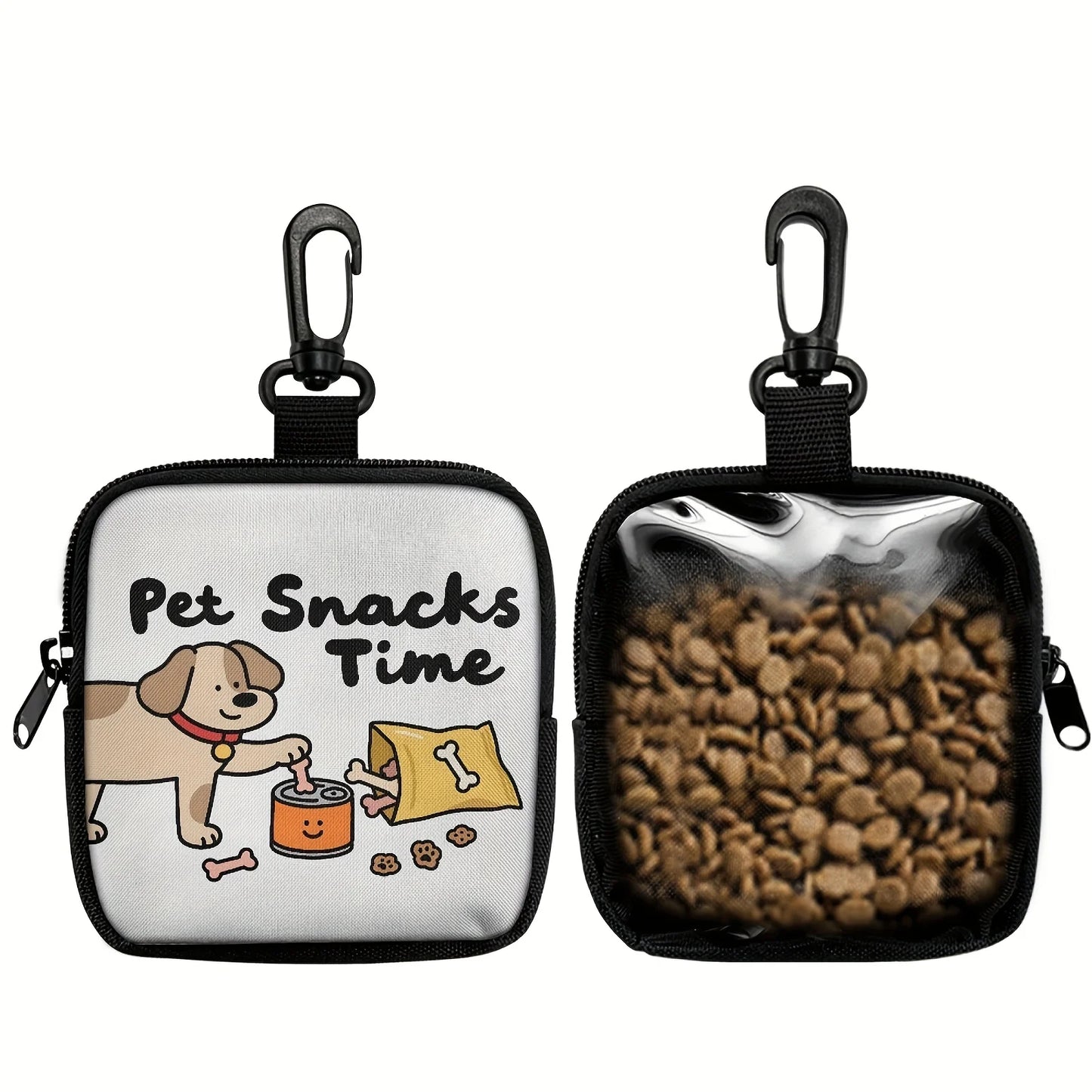 Dog Treat Bag with Hook and Zipper, Training Walking Bag for Puppies - My Pet Serenity