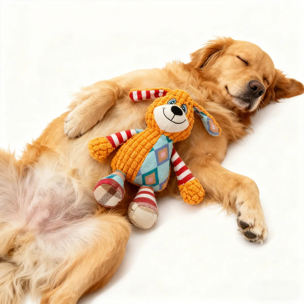 Interactive Plush Cat and Dog Toy with Squeaker - Bite-Resistant Chew - My Pet Serenity