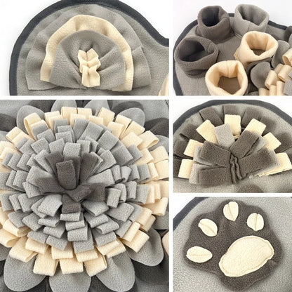 Snuffle Mat for Small/Medium Dogs - Soft Fleece, Squeaky Toy, SlowFeed - My Pet Serenity