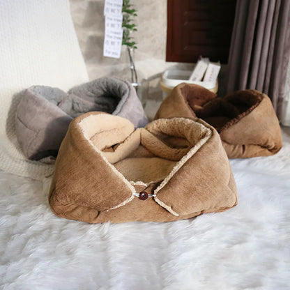 Warm Thick Cat Bed, Foldable Pet Mat for Cats and Small Dogs, Indoor - My Pet Serenity