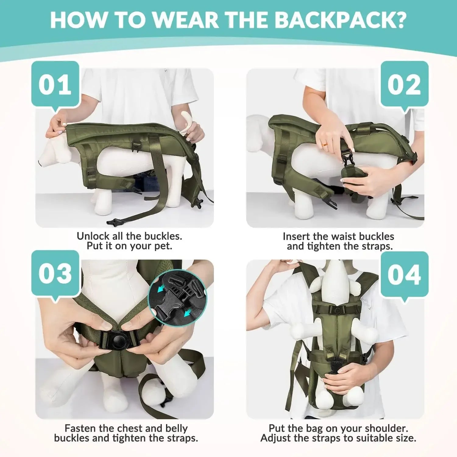 Pet Carrier Backpack for Dogs and Cats with Thickened Sponge Padding - My Pet Serenity