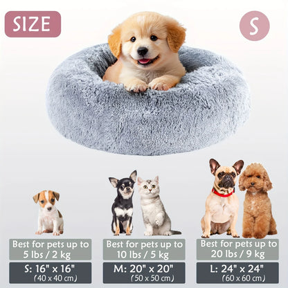 Plush Hooded Pet Bed Round Nest for Cats & Small Dogs, Soft Warm Cave - My Pet Serenity