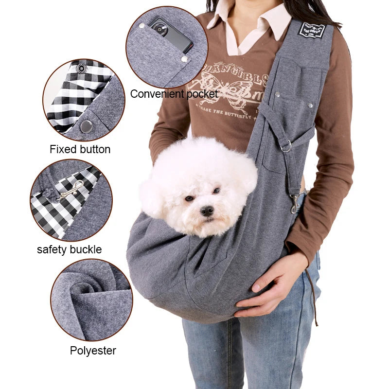 Outdoor Pet Carrier Shoulder Bag for Dogs and Puppies – Travel Sling - My Pet Serenity