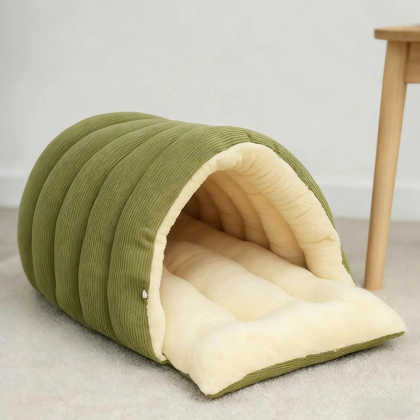 Winter Thickened Cat Bed Indoor Washable Plush Enclosed Warm Pet Bed - My Pet Serenity