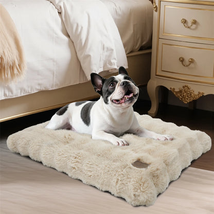 Extra Large Dog Crate Bed, Plush Faux-Fur Calming Crate Pad, Washable - My Pet Serenity