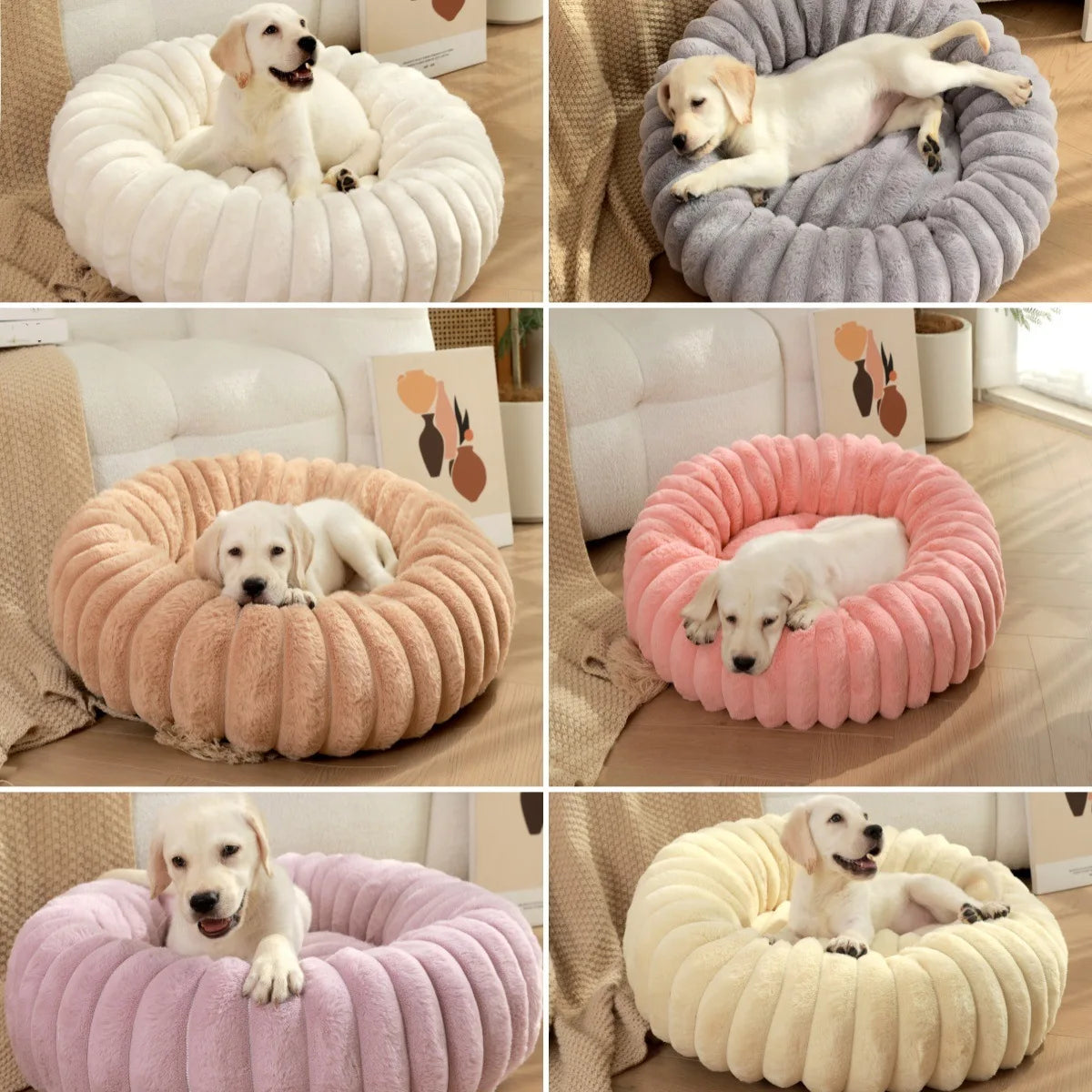 Round Pet Bed for Large Dogs and Cats, Washable All-Season Sofa Bed - My Pet Serenity