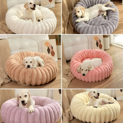 Round Pet Bed for Large Dogs and Cats, Washable All-Season Sofa Bed - My Pet Serenity