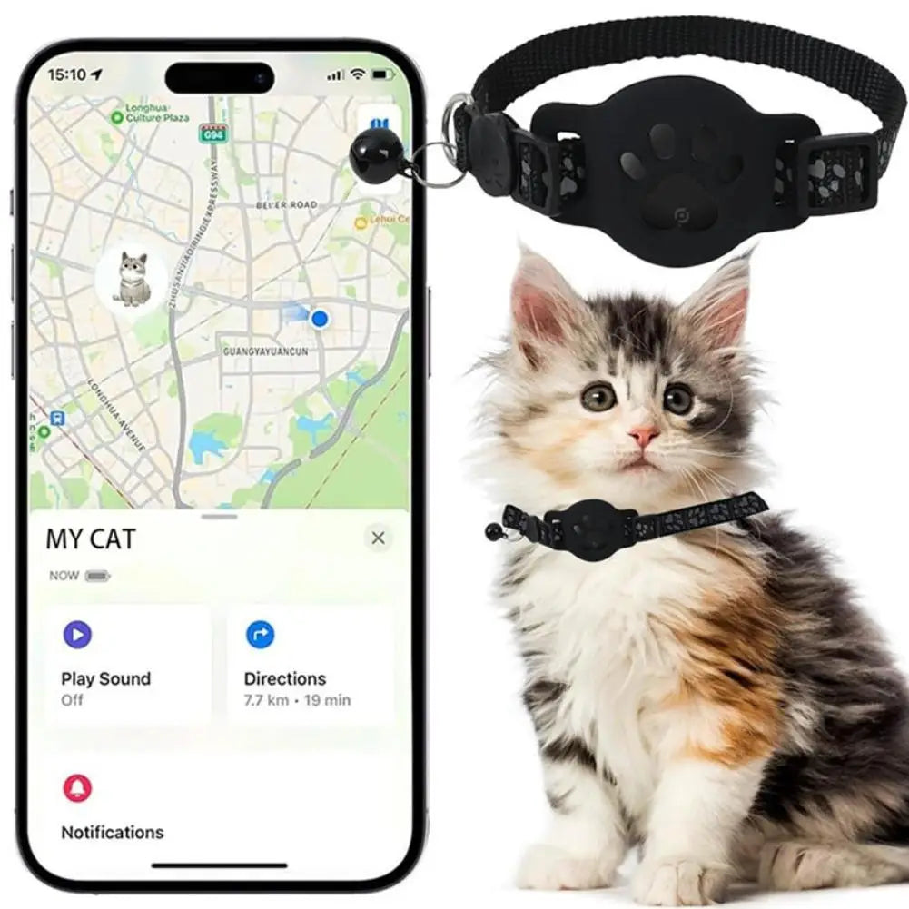 Two-Mode Multifunctional Pet GPS Tracker Collar for Cats, iOS-Compatible - My Pet Serenity