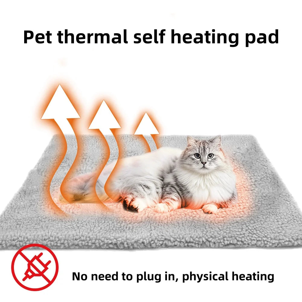 Self-Heating Pet Pad and Blanket for Cats or Dogs - Warm Cushion - My Pet Serenity