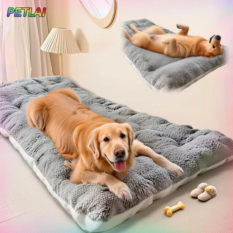 Large Dog Bed Mat for Winter - Double-Sided Warm Sleeping Pad - My Pet Serenity