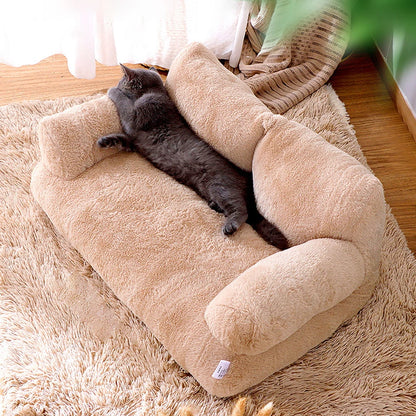 Detachable Washable Pet Sofa for Cats and Dogs - All-Season Soft Couch - My Pet Serenity