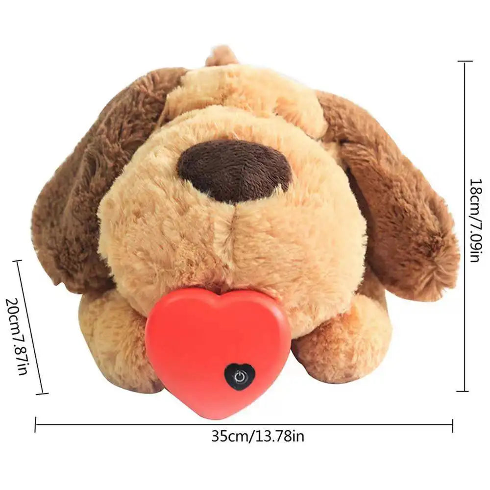 Dog Anxiety Relief Plush Toy with Heartbeat Simulator for Calm Sleep - My Pet Serenity