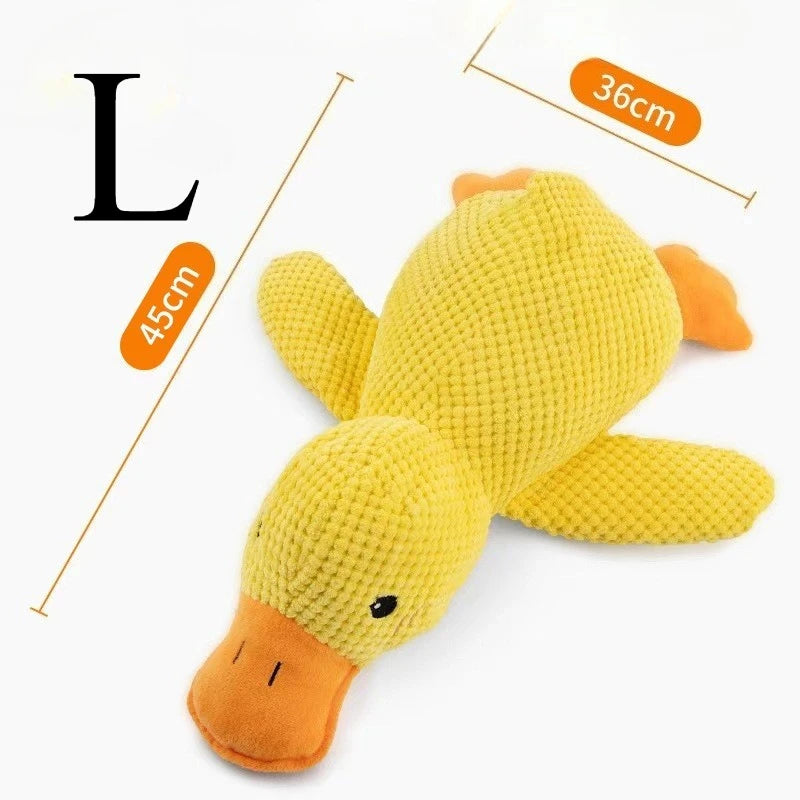 Duck Plush Dog Toy Chew-Resistant Quacking Sound Soft Durable Toy Dogs - My Pet Serenity
