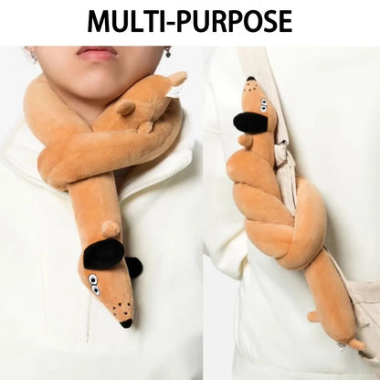 100cm Sausage Dog Plush Toy with Squeaker for Teething - My Pet Serenity