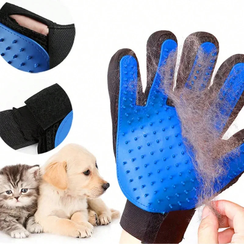 Pet Grooming Gloves for Dogs and Cats - Fur Removal and Massage - My Pet Serenity