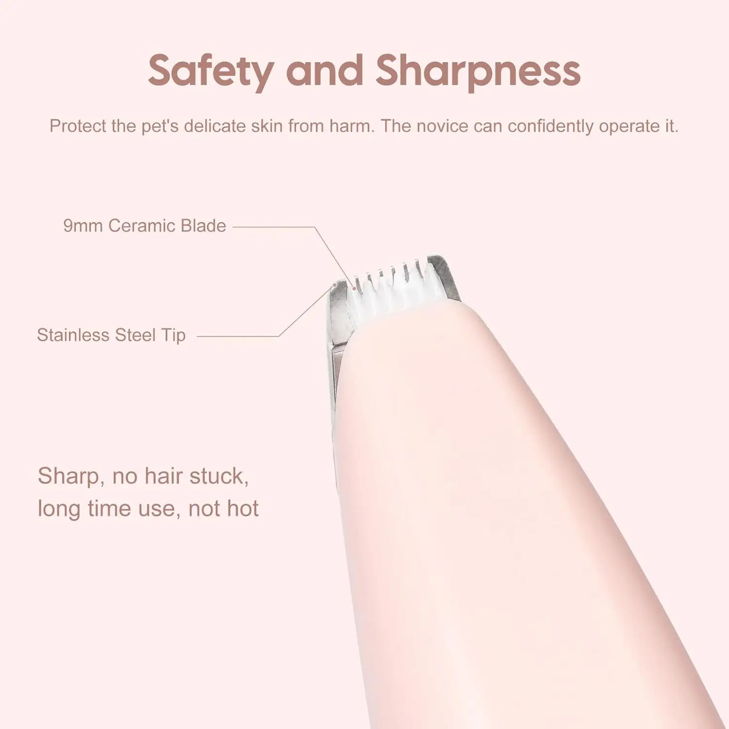 Electric pet shaver for cats & dogs, rechargeable, low-noise trimmer - My Pet Serenity