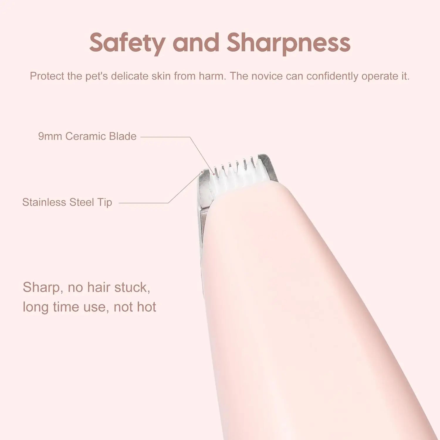 Electric pet shaver for cats & dogs, rechargeable, low-noise trimmer - My Pet Serenity