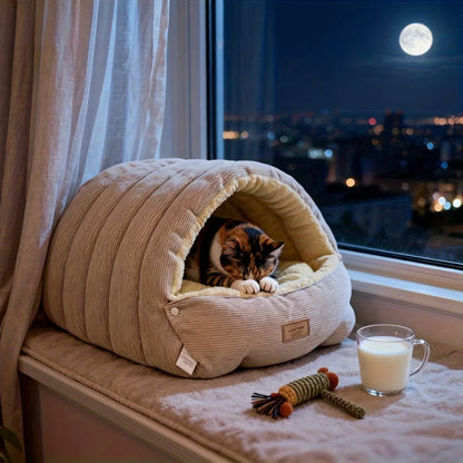 Winter Warm Cat Bed Nest - Soft Thick Cat Cave Pet Sleep Bed - My Pet Serenity