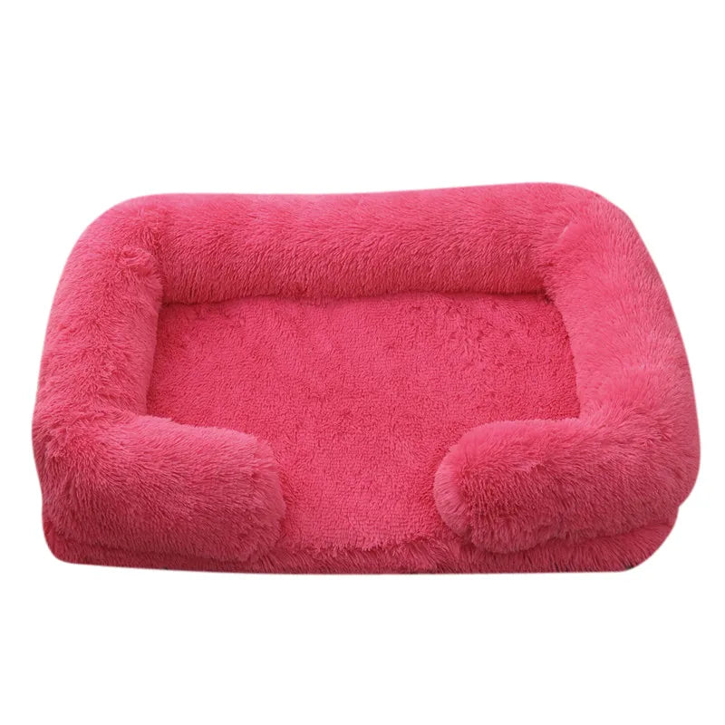 Large Dog Bed Plush Thickened Pad with Removable Cover for Winter - My Pet Serenity