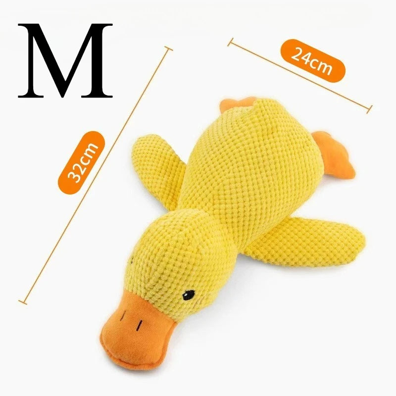 Duck Plush Dog Toy Chew-Resistant Quacking Sound Soft Durable Toy Dogs - My Pet Serenity