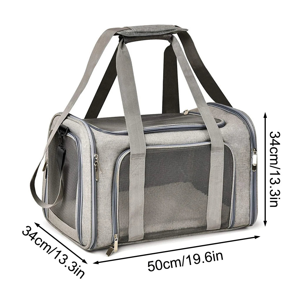Collapsible Cat & Dog Carrier for Small/Medium Pets up to 15 lbs - My Pet Serenity