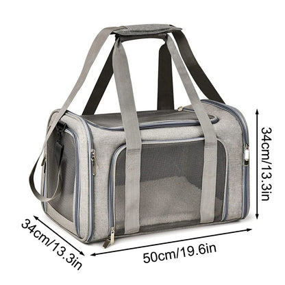 Collapsible Cat & Dog Carrier for Small/Medium Pets up to 15 lbs - My Pet Serenity