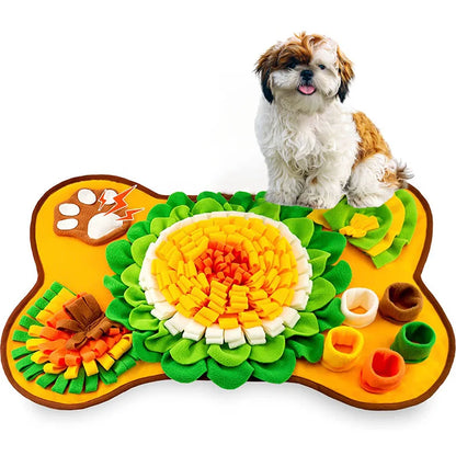 Snuffle Mat for Small/Medium Dogs - Soft Fleece, Squeaky Toy, SlowFeed - My Pet Serenity