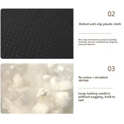 Rectangular Plush Dog Bed for Winter - Small to Large Pets & Cats - My Pet Serenity