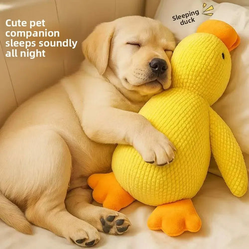 Dog Plush Calming Duck Squeaky Toy - Durable Puppy Sleep Companion - My Pet Serenity